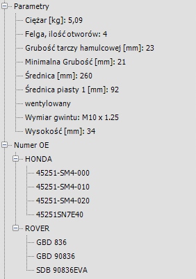 фото №15, 2 x a.b.s. диск тормоз. honda accord 90-98
