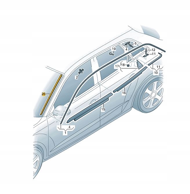 фото №9, Audi (oem) 8v3854327c молдинг скла лобовий