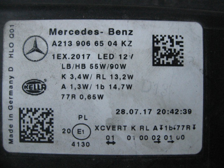 фото №6, Левая правая фара полный led - mercedes e klasa w213
