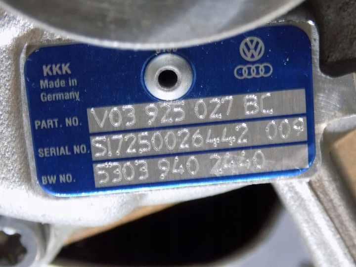 фото №5, Audi q5 ii 80a 2.0 tdi турбонагнітач v03925027bc