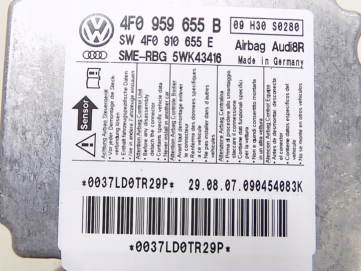 фото №6, Модуль подушок подушка безпеки audi a6 c6 06-11 4f0959655b