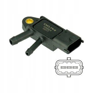 фото №3, Delphi датчик давление выхлопных газов renault kangoo