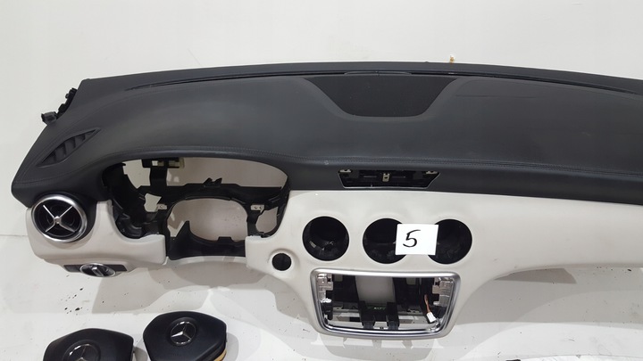 фото №6, Mercedes a-klasa w176 панель консоль подушка безопасности подушки ремни оригинал демонтаж