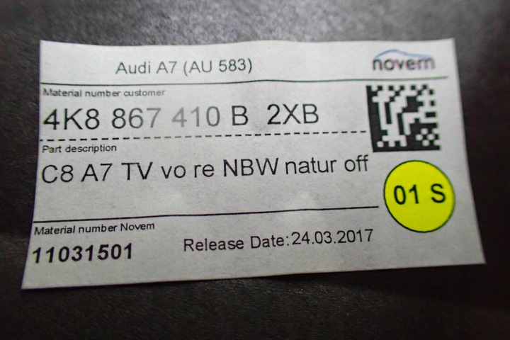 фото №6, ^^ audi a7 4k планка декоративна двері pp 4k8867410b