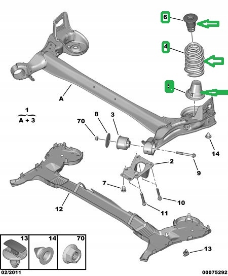 фото №8, Пружины воздушная подушка отбойники зад citroen c4 grand picasso