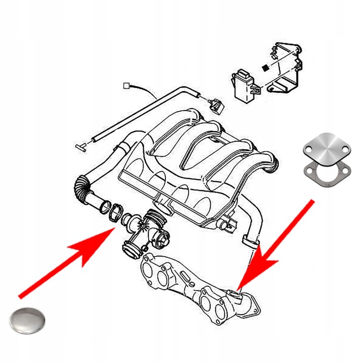 фото №2, Заглушка egr citroen berlingo xsara 1.9 d 51 kw