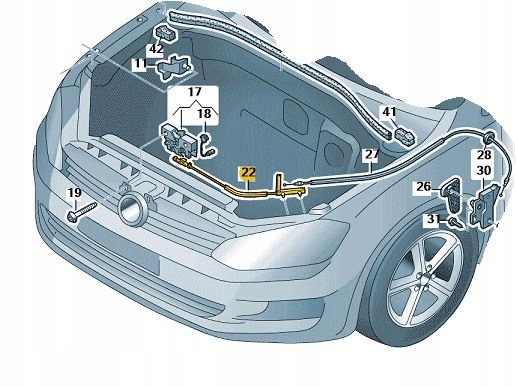 фото №12, Тяга замка капота vw golf vii 5g1823531c aso