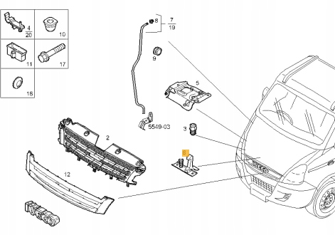 фото №1, Замок кришки двигуна iveco daily нижній