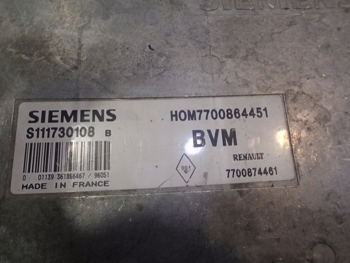фото №7, Блок керування двигуна renault megane i 1.4 s111730108b
