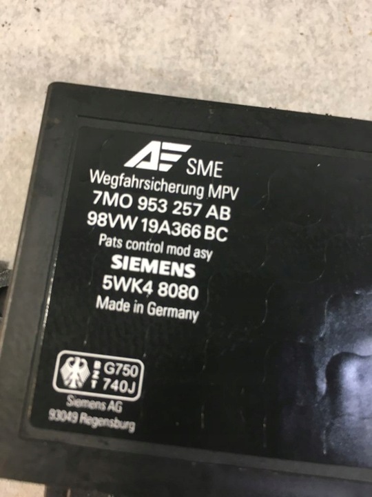 фото №3, Модуль імобілайзера ford galaxy 1.9 tdi 7m0953257ab