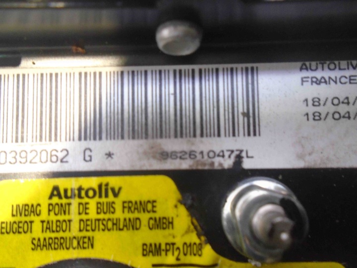 фото №5, Подушка подушка безопасности водителя peugeot 306 96261047zl