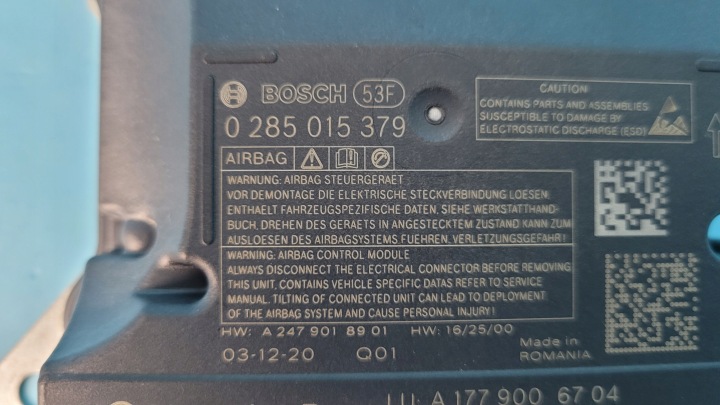 фото №12, Mercedes eqa 250 21r датчик модуль подушка a1779006704 0285015379