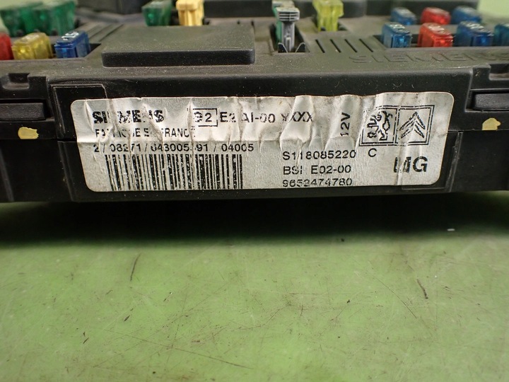 фото №4, Модуль bsi peugeot 206 1.1 b 99r s118085220c 9652474780