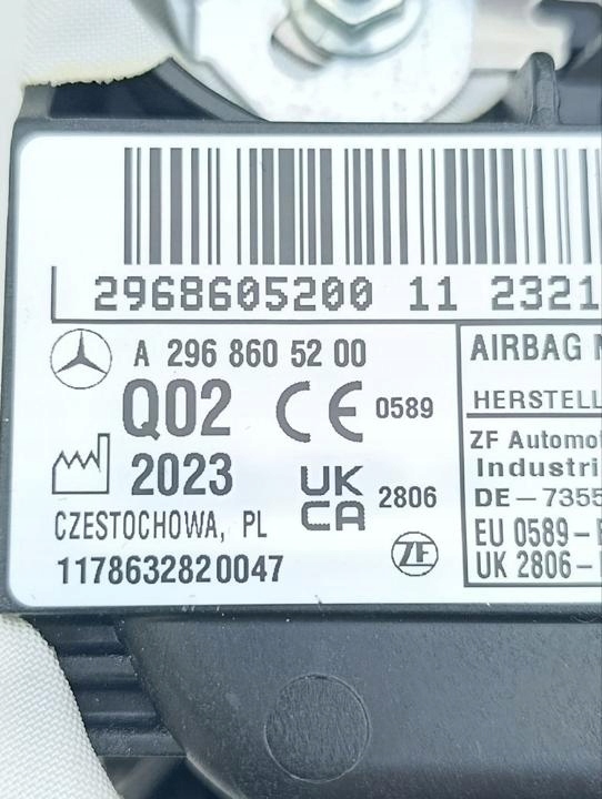 фото №9, Повітряна подушка пасажира mercedes-benz eqs suv 2023 a2968605200