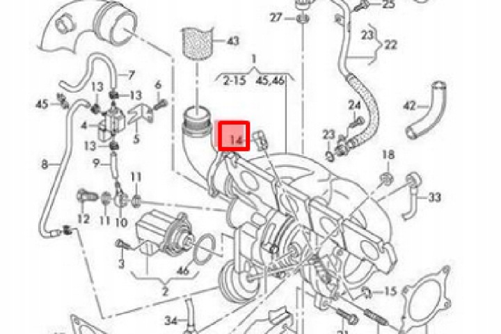 фото №8, Суппорт пружины турбокомпрессора audi q3 8u 2.0 benzynaoryginalna 06j145220a