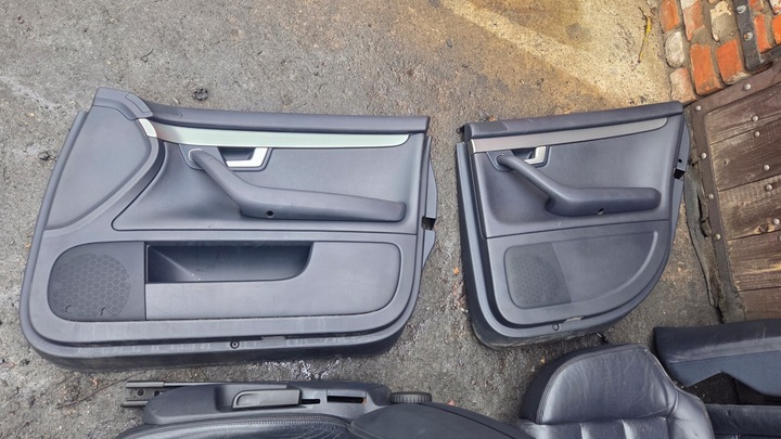 фото №11, Сидіння диван оббивка обшивки audi a4 b6 b7 sedan темно-синя шкіра maritim