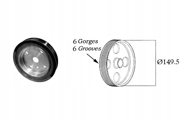 фото №2, Колесо ременное вала коленчатого volvo s60 i s80 i v70 ii v70 iii xc70 i
