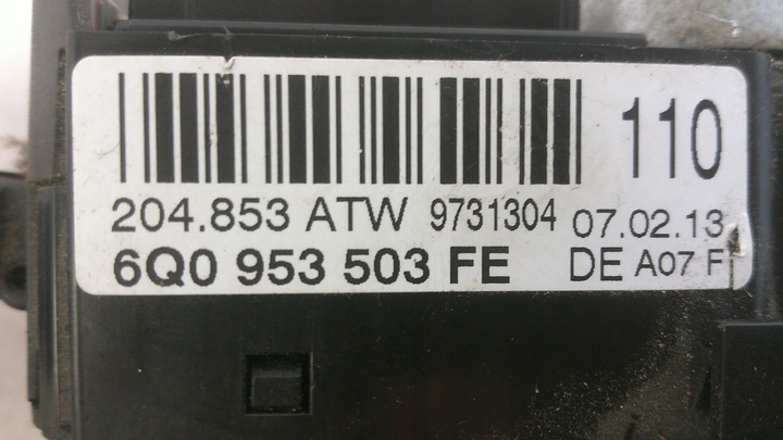 фото №8, Vw transporter caravelle t5 t6 кермовий/підкермовий перемикач 6q0953503fe 6q0959654d