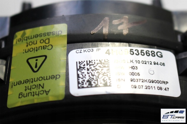 фото №8, Vw audi a6 a7 a8 fl стрічка air bag 4h0953568g 4h0953568h кільце air bag 4