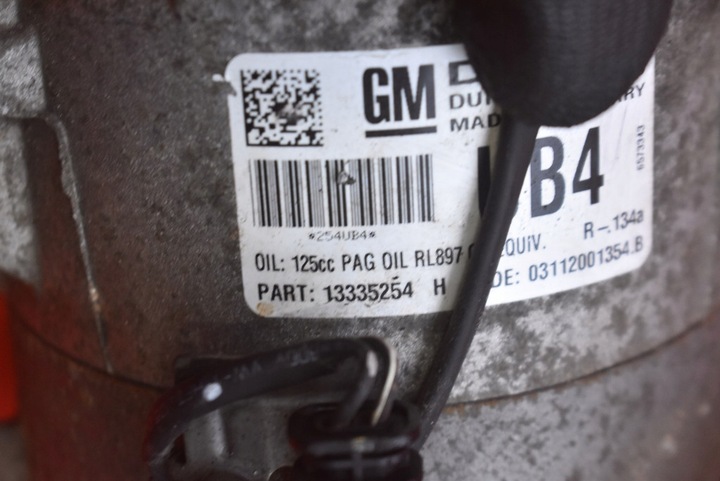 фото №6, Компрессор насос кондиционера 13335254 opel astra 4 iv j 1.6 16v 115km 09-12