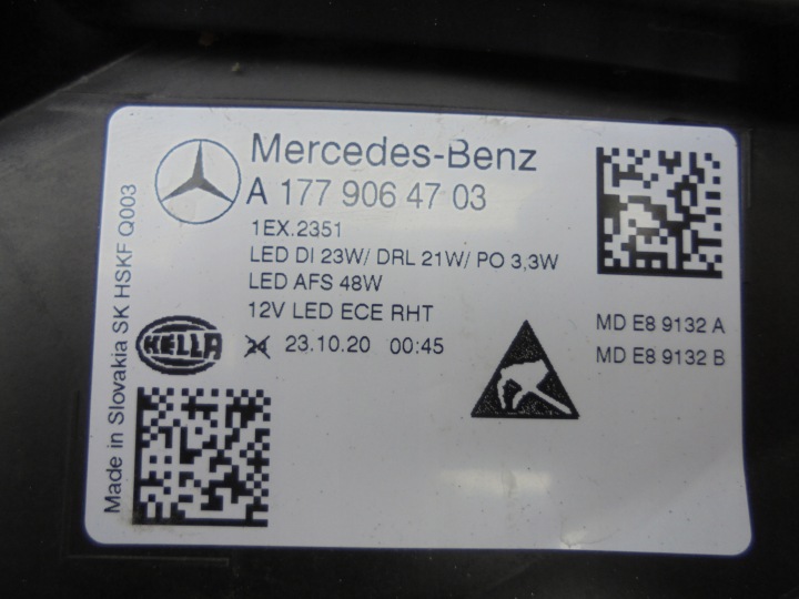 фото №12, Полный led performance фара левая mercedes w177 a177 a1779064703 европа slask