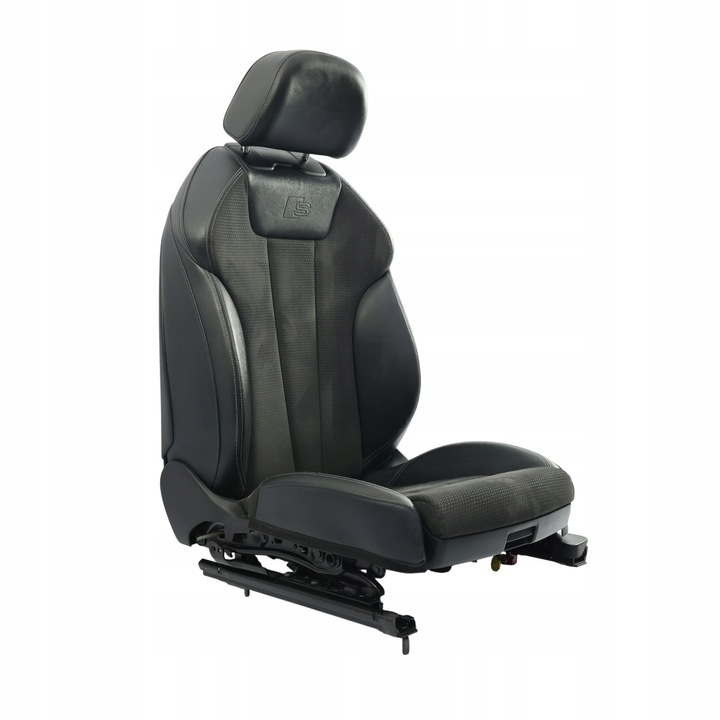 фото №13, Audi a5 f5 sportback сидіння переднє лівий s-line з підігрівом напівшкіра чорно сірий