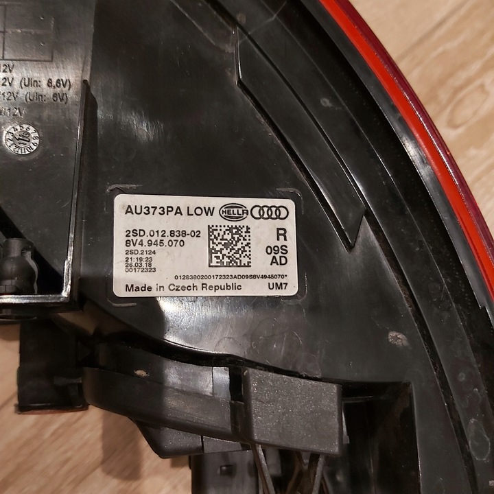 фото №6, Audi a3 8v4 рестайлинг sportback лампа led правый зад eu