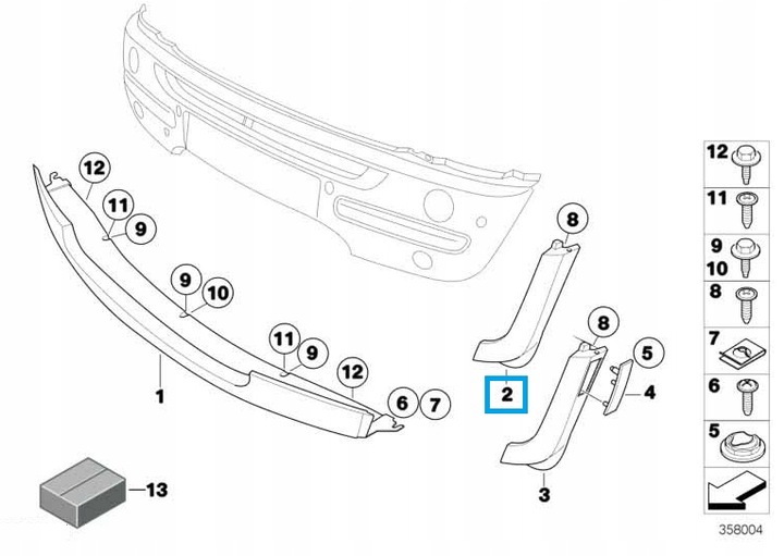 фото №2, Mini оригинальный номер накладка крыльев na бампер левая r50 aso