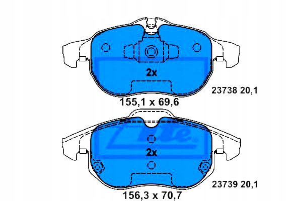 фото №1, Ate гальмівні колодки гальмівні opel перед signum vectra 1,8-