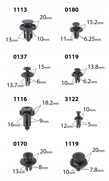 фото №9, Застібки автомобільні do оббивка кліпси кліпси набір 625 кліпси + знімач