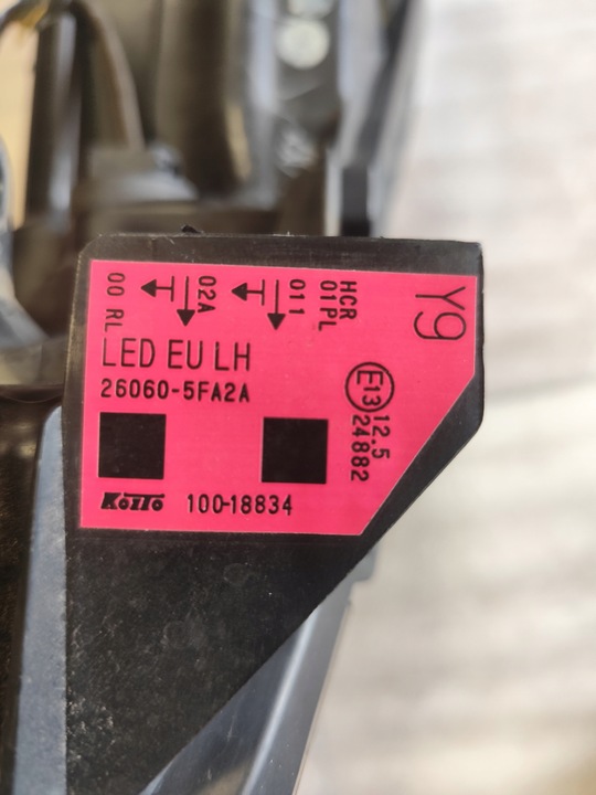 фото №14, Фара левый nissan micra k14 2017- 8 контактов номер org 260605fa2a