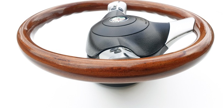 фото №9, Alfa romeo 156 руль подушка безопасности дерево деревянная спортивная akcesoryjna!