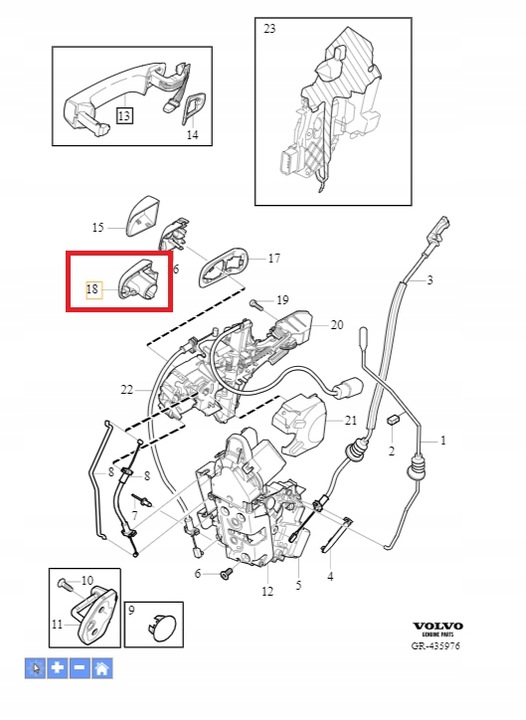 фото №1, Ліва заглушка ручка зовнішньої volvo xc60 09- v60 s60 v40 оригінальний номер 39802284