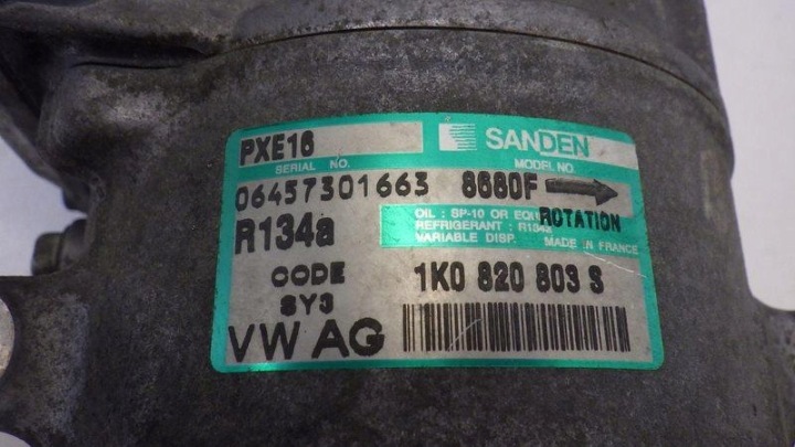 фото №9, Компрессор кондиционера vw passat b6 2.0 tdi 1k0820803s pxe16 passat b6