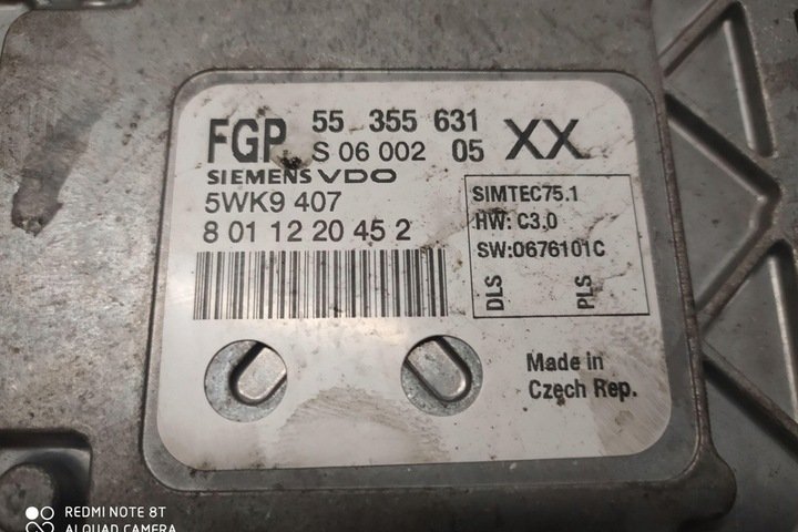 фото №1, Комп'ютер двигуна ecu opel vectra c estate 55355631 1.8l бензин 2004