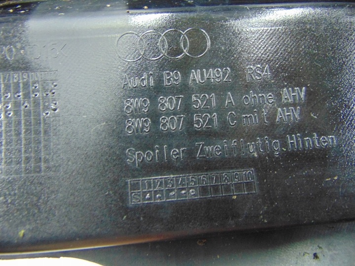 фото №13, Диффузор бампера зад audi a4 rs4 b9 8w 8w9807521a