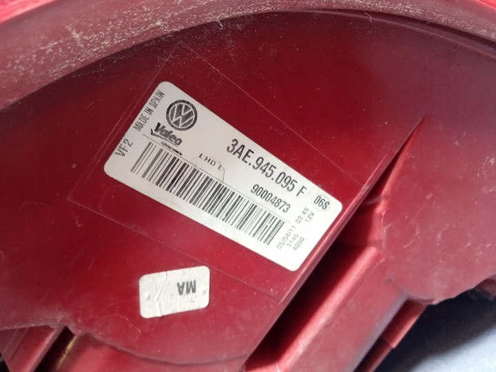 фото №11, Vw passat b7 sedan лампа зад левая задняя наружная 3ae945095f