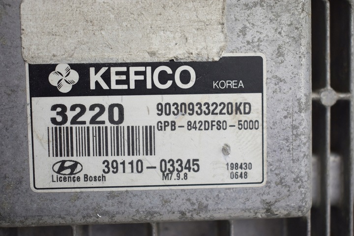 фото №4, Компьютер блок управления hyundai i20 39110-03345
