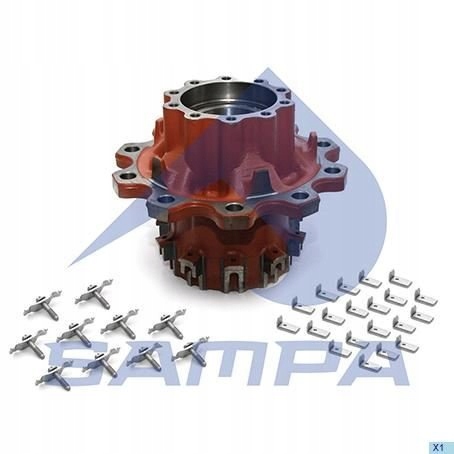 фото №10, Ступица диски daf 105xf зад niekomplet sampa 51166