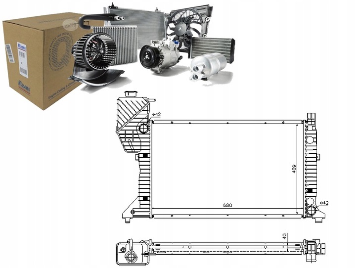 фото №1, Nissens радиаторов двигателя mercedes sprinter 2-t 9
