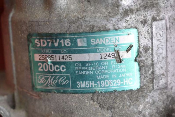 фото №6, Компресор насос кондиціонера 3m5h-19d629-hc ford focus mk2 2.0 tdci 136 km