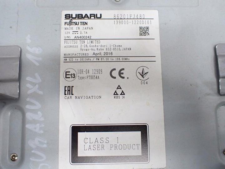 фото №9, Радио навигация навигация дисплей европа subaru xv i рестайлинг 16r