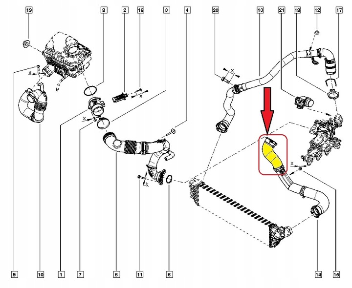 фото №6, Труба шланг turbo інтеркулер інтеркулер renault master 2.3 dci z16016644