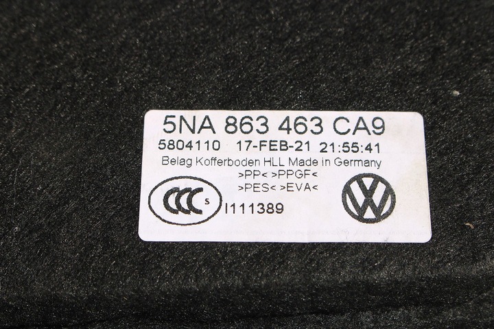 фото №6, Vw tiguan ii ковёр пол багажника 5na863463 ca9 - чёрный 5na 863 463 wyk