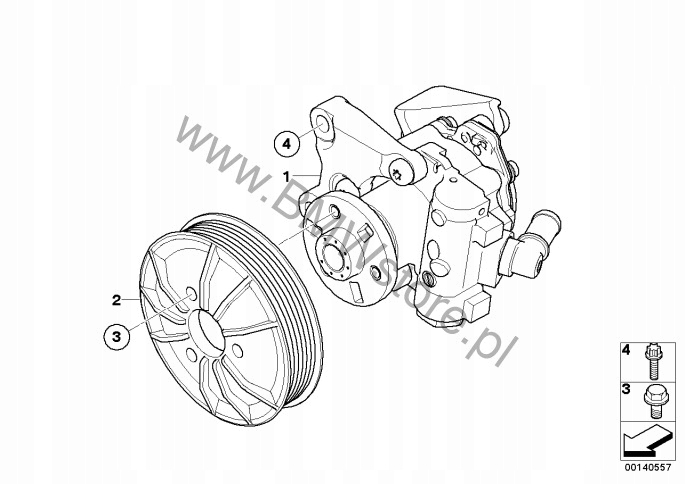 фото №11, Bmw e60 e61 e63 рестайлинг 3.0 n53 насос гидроусилитель шкив насоса 6779362 08r bdb