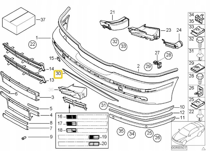 фото №16, Спойлер переднее bmw e39 520i 520d 525i 525d 530d