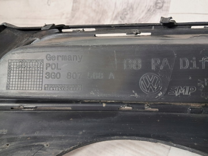 фото №14, Vw passat b8 рестайлинг диффузор спойлер бампера зад задний 3g0807568a