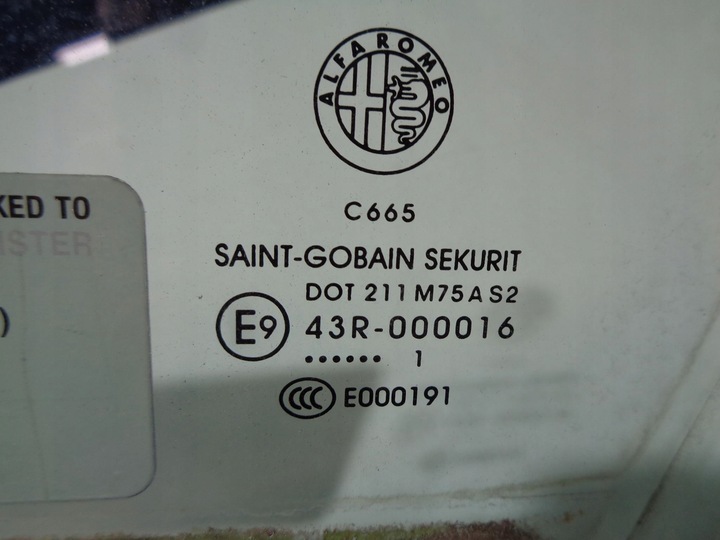 фото №2, Скло двері alfa giulietta 11r. ліва передня