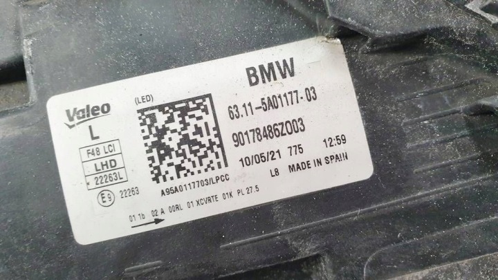 фото №9, Bmw x1 ii f48 21r рестайлінг фара ліві перед повний led європа 5a01177