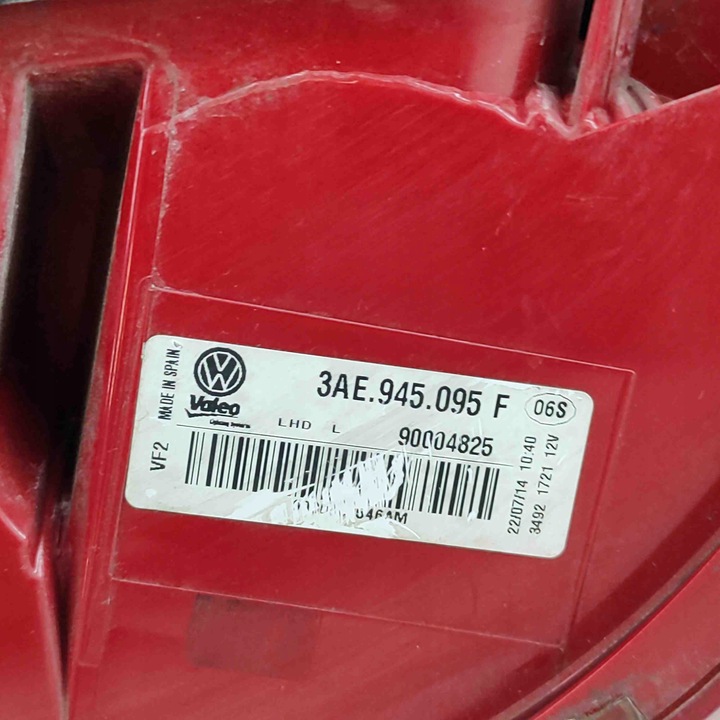 фото №8, Лампа левая задняя vw passat b7 362 3ae945095f 21641303 1.6l 77kw 2014